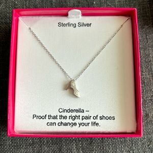 Sterling silver necklace - Cinderella shoe